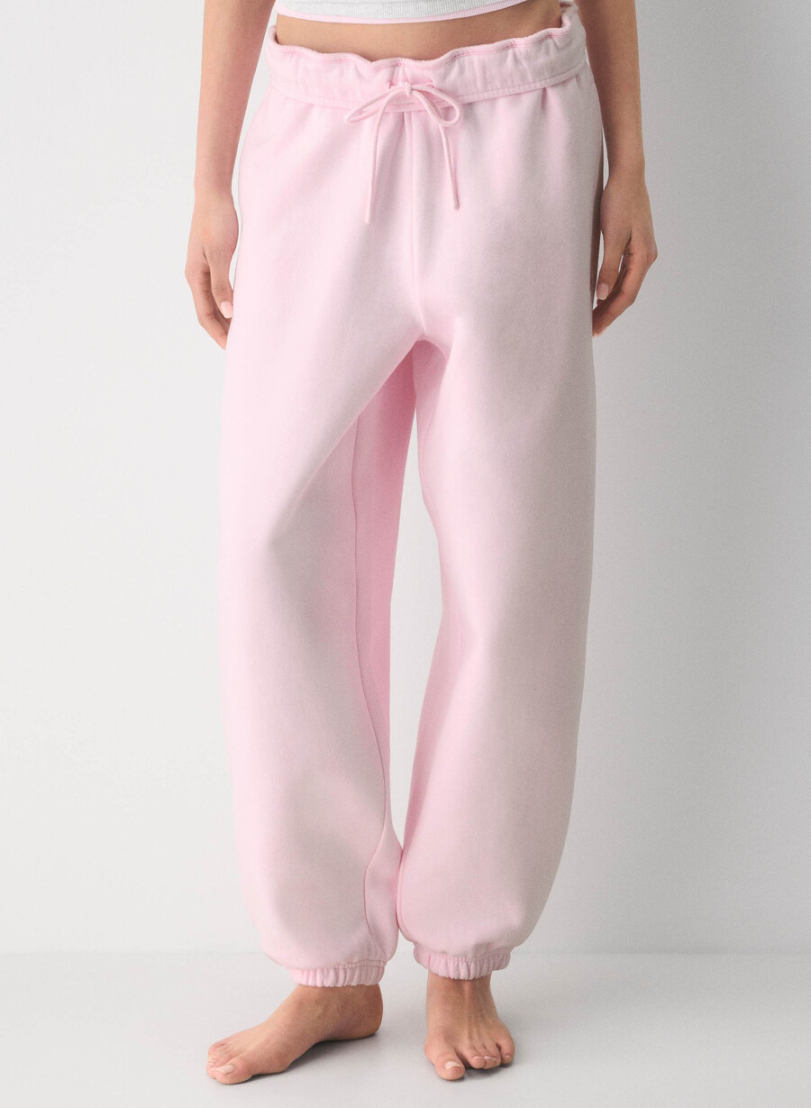 koselig svettefleece mega foldover baggy jogger villa rosa