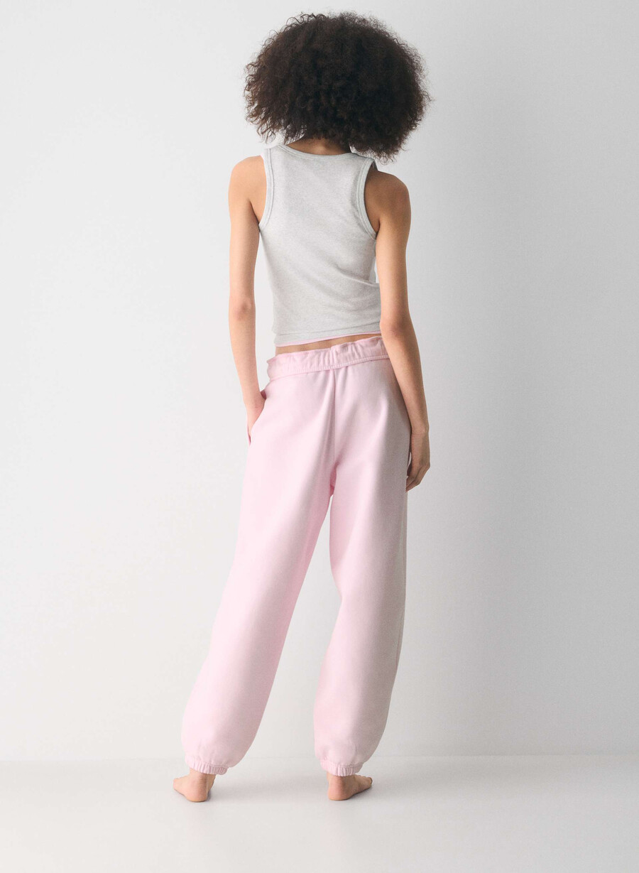 koselig svettefleece mega foldover baggy jogger villa rosa