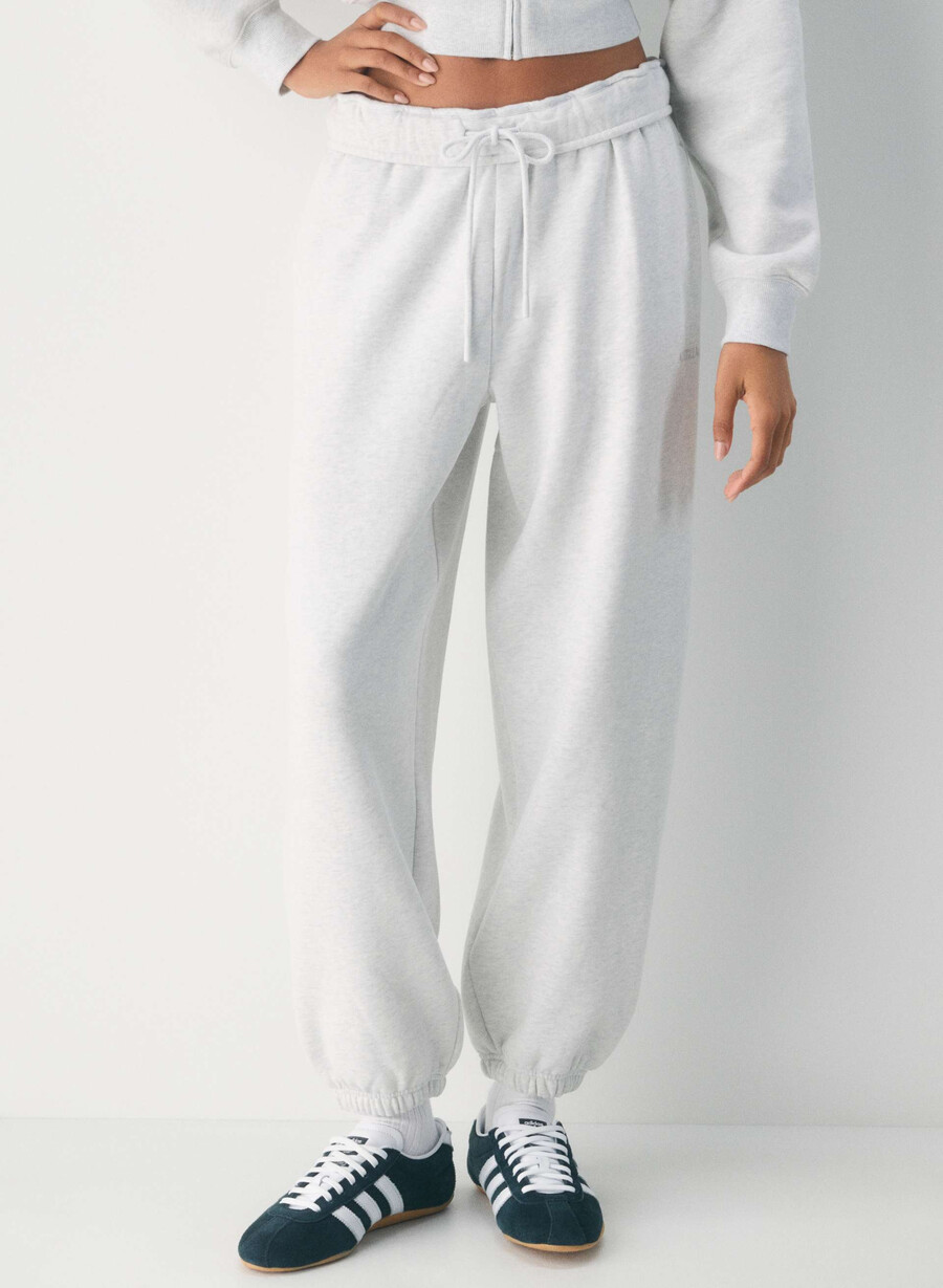 koselig svettefleece mega foldover baggy jogger villa blÅ