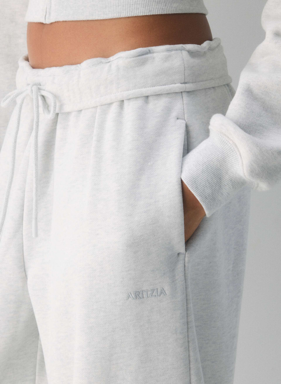 koselig svettefleece mega foldover baggy jogger villa blÅ