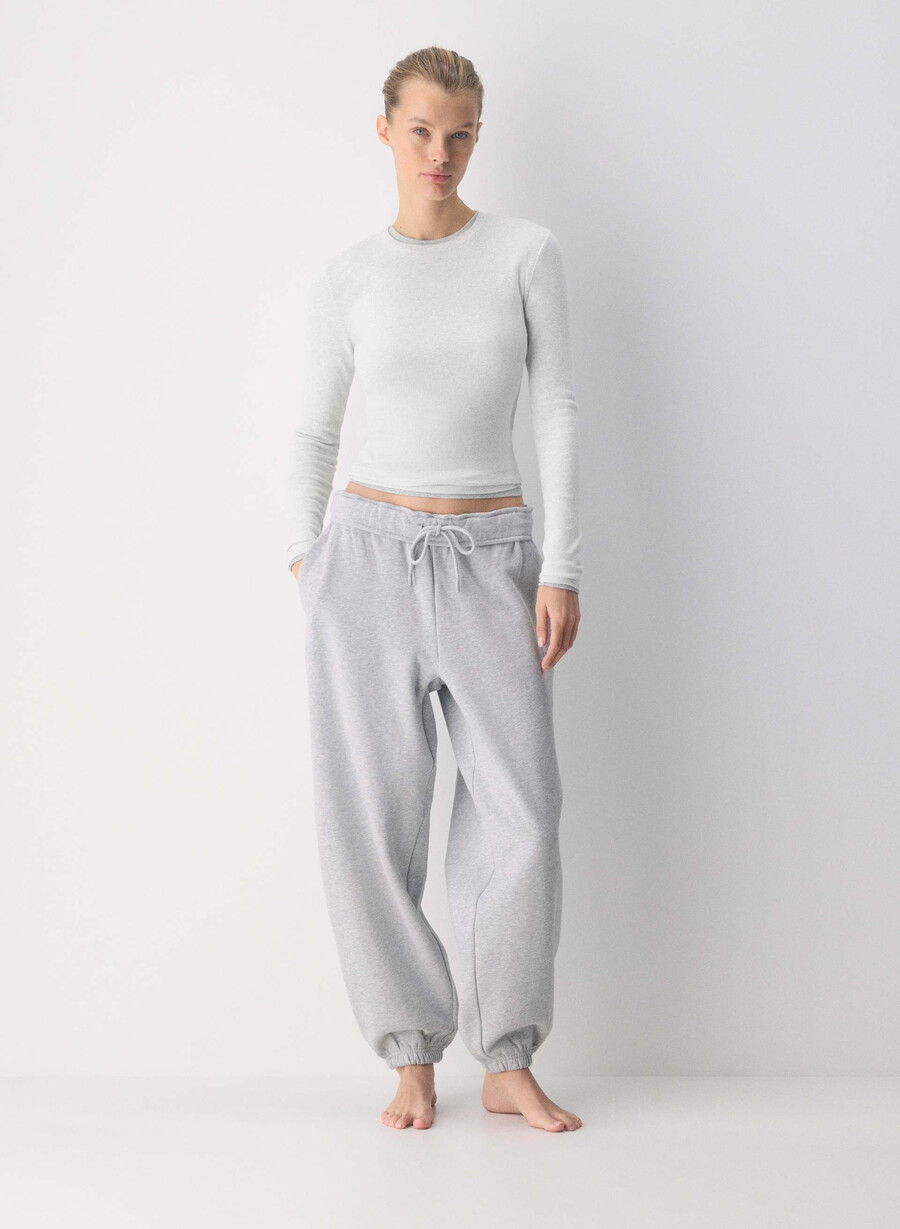 koselig svettefleece mega foldover baggy jogger lyngkrom
