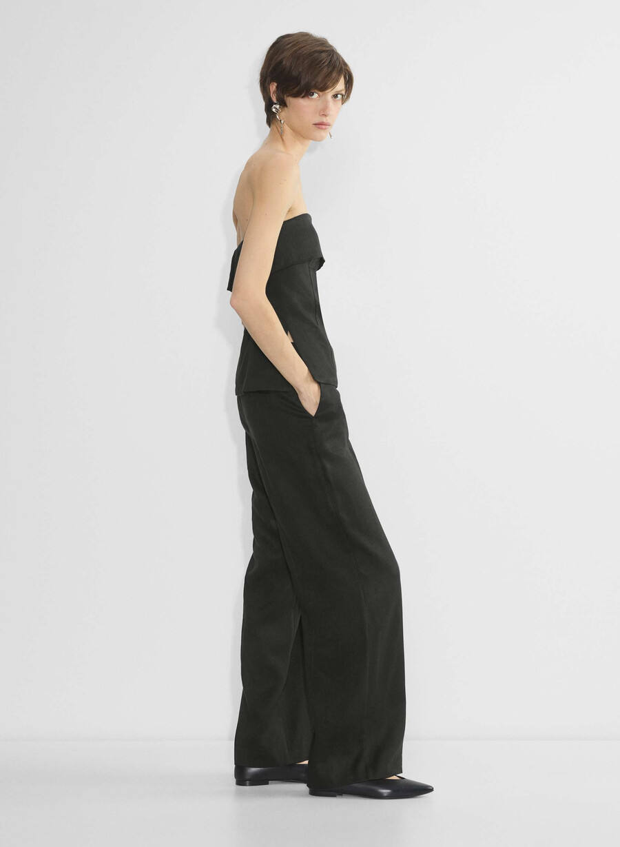 parity linen pant svart