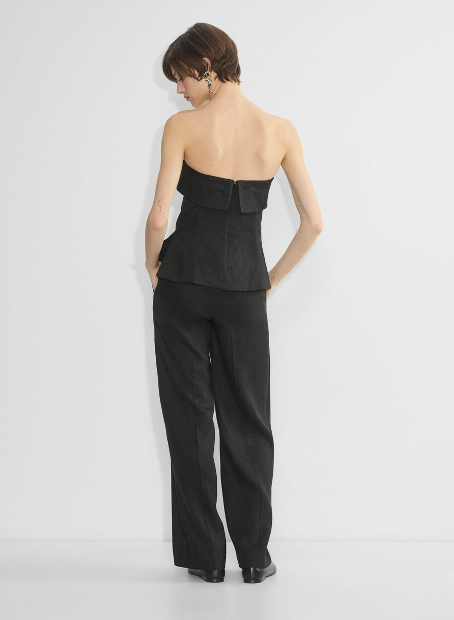 parity linen pant svart