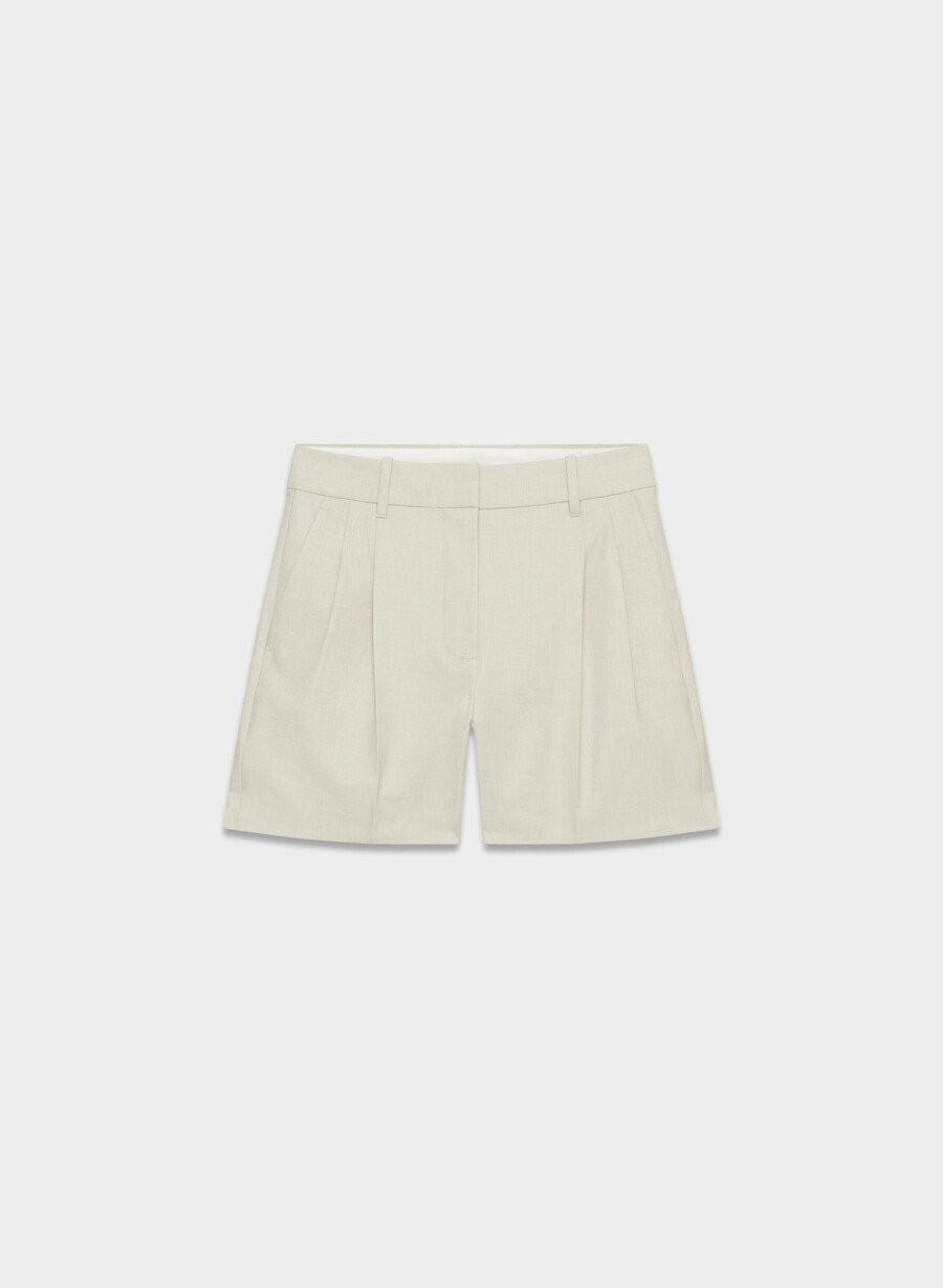 the effortless short mid-thigh - reessential light heather matte pearl