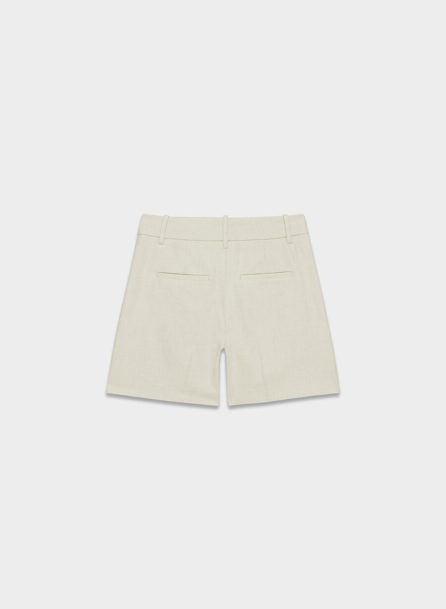 the effortless short mid-thigh - reessential light heather matte pearl