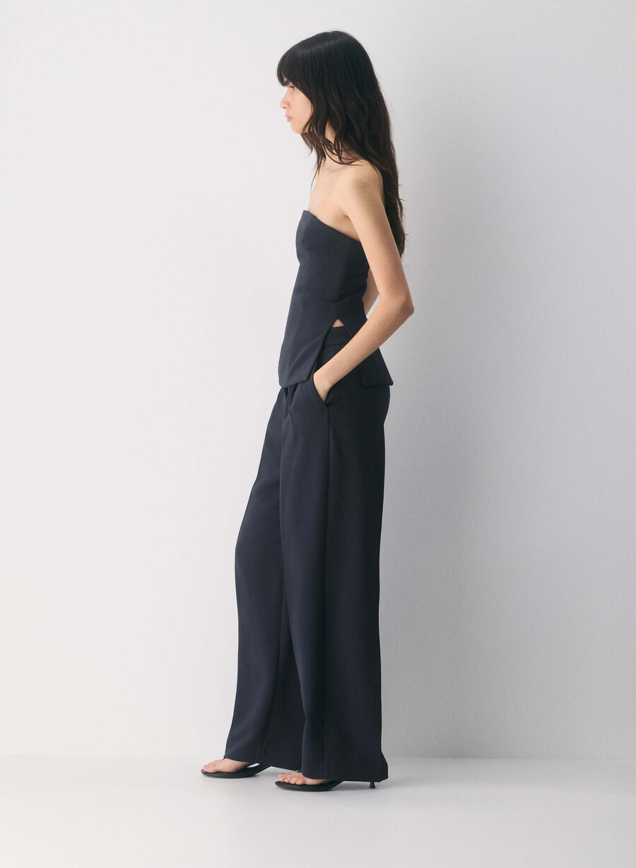 posh tubetopp - crepette mØrk navy