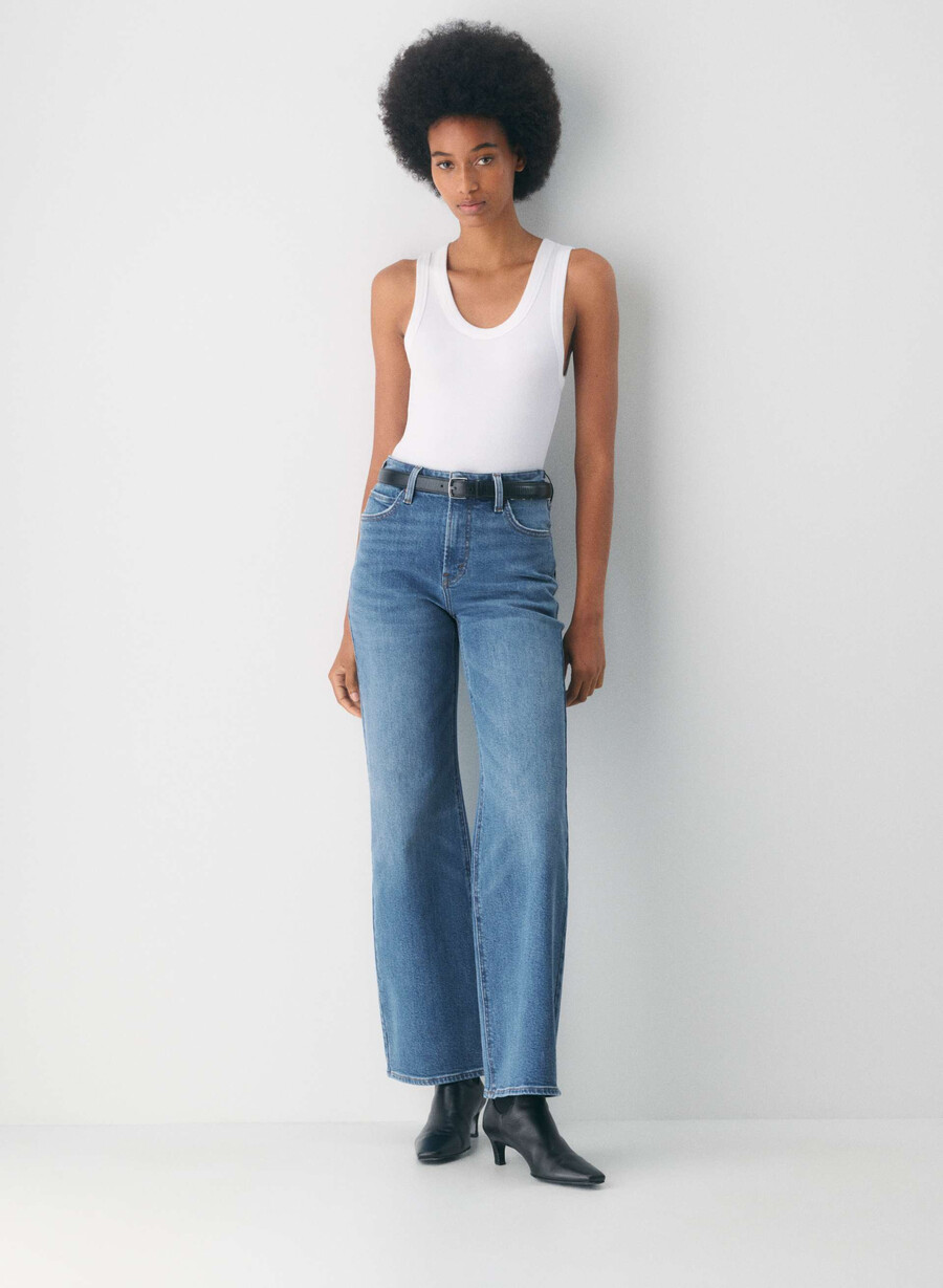 denim forum 90-tallet snatched high-rise wide jeans 5 År kiss n tell blÅ