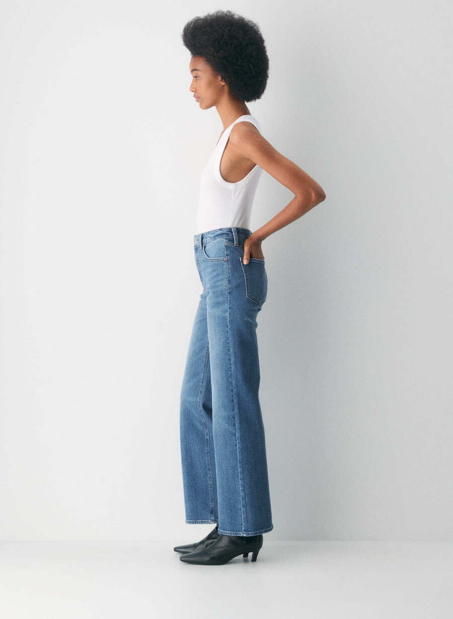 denim forum 90-tallet snatched high-rise wide jeans 5 År kiss n tell blÅ
