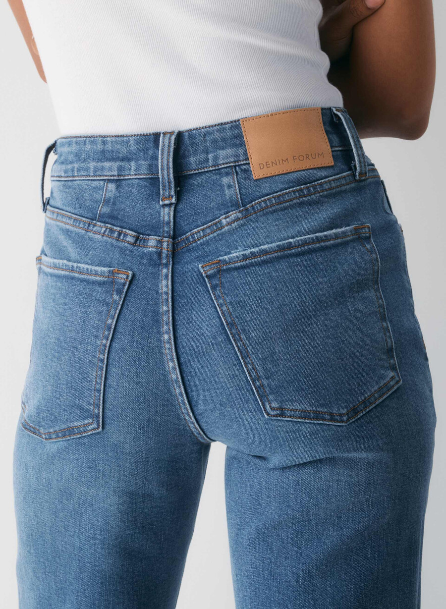 denim forum 90-tallet snatched high-rise wide jeans 5 År kiss n tell blÅ