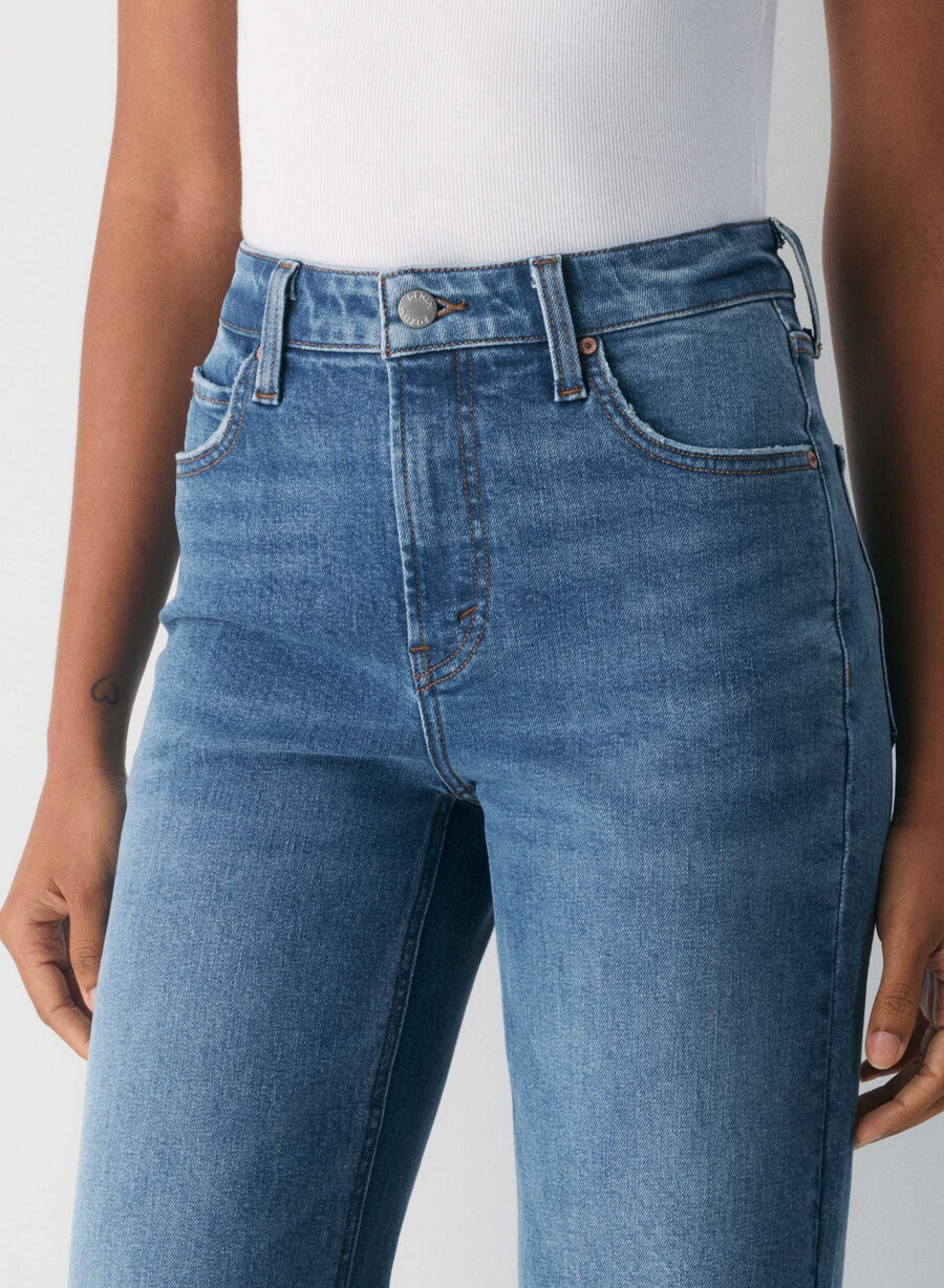 denim forum 90-tallet snatched high-rise wide jeans 5 År kiss n tell blÅ