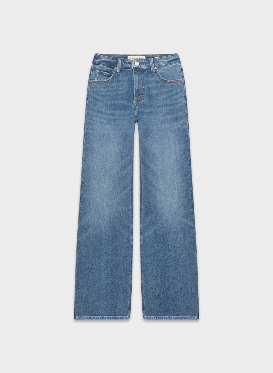 denim forum 90-tallet snatched high-rise wide jeans 5 År kiss n tell blÅ
