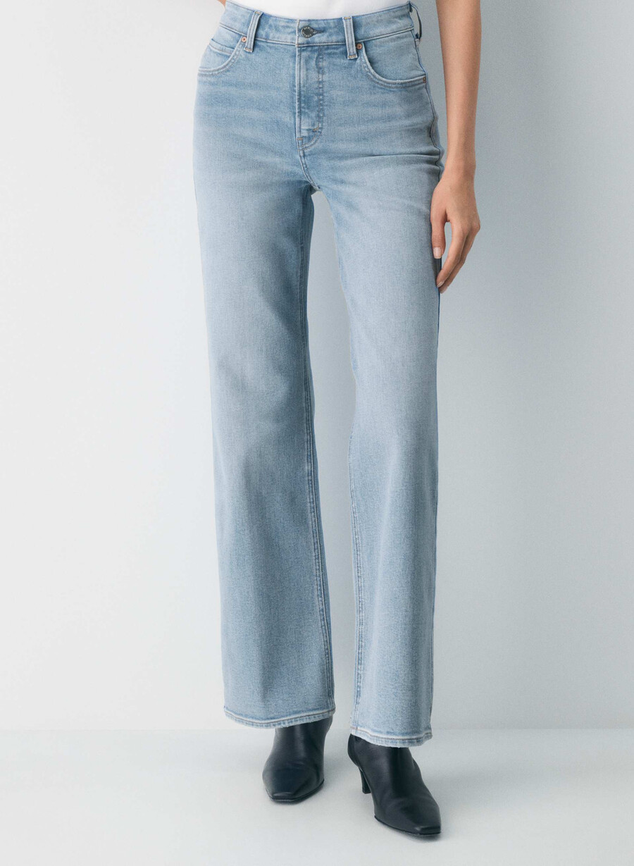 denim forum 90-tallet snatched high-rise wide jeans 7 År bleu taboo