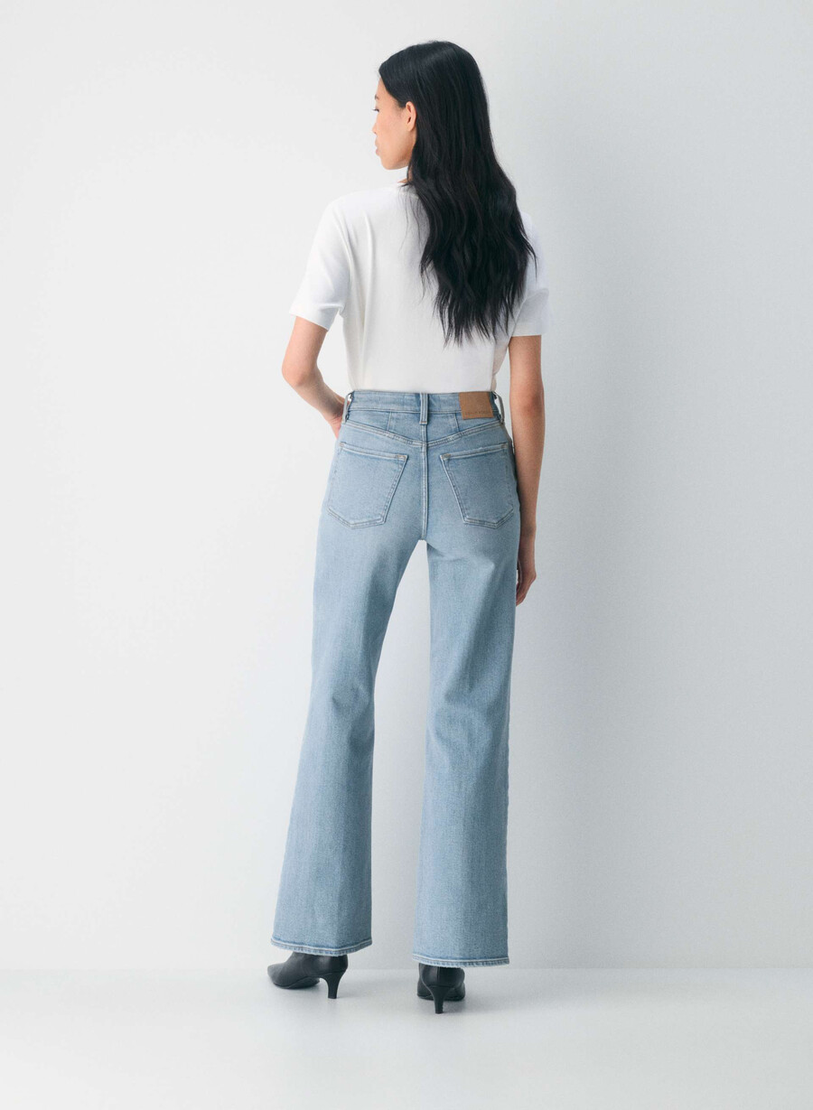 denim forum 90-tallet snatched high-rise wide jeans 7 År bleu taboo