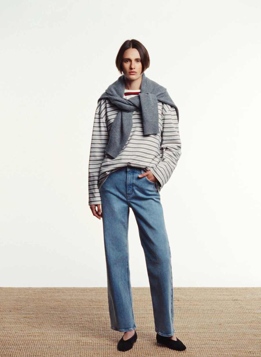 denim forum 90-tallet snatched high-rise wide jeans 7 År bleu taboo