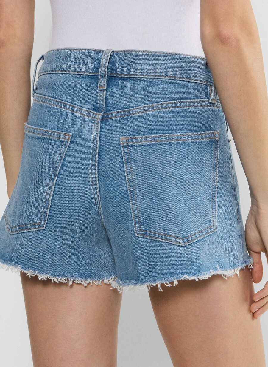 denim forum jodie høy rise mini denimshorts no-stress lys blÅ