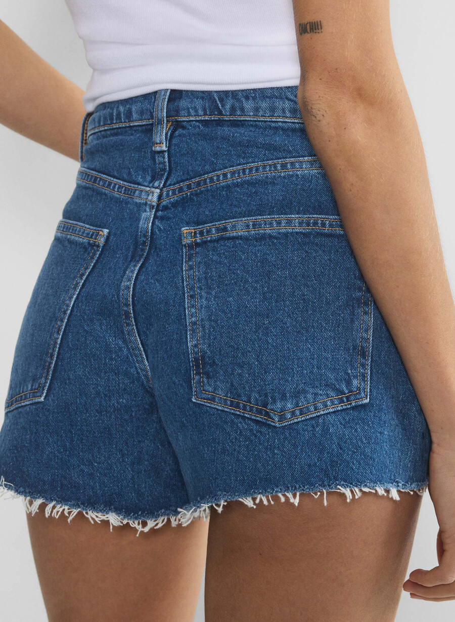 denim forum jodie høy rise mini denimshorts no-stress medium blÅ