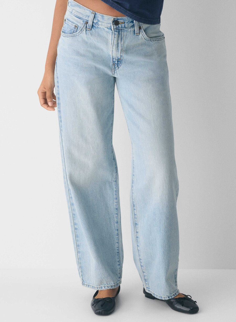 levis baggy dad jean fan flare