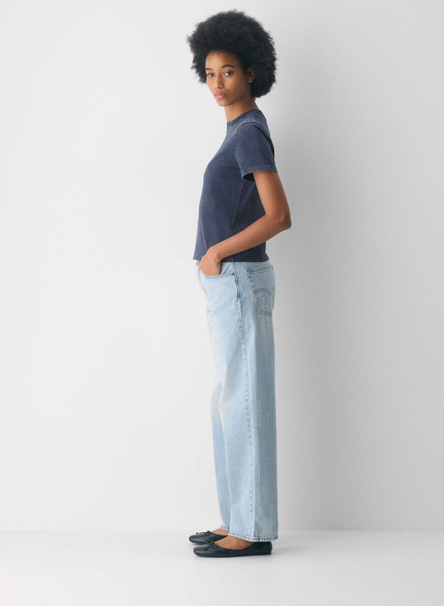 levis baggy dad jean fan flare