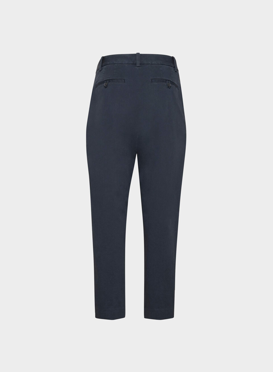 chino medium-high rise carrot pant vasket mØrk nattlav