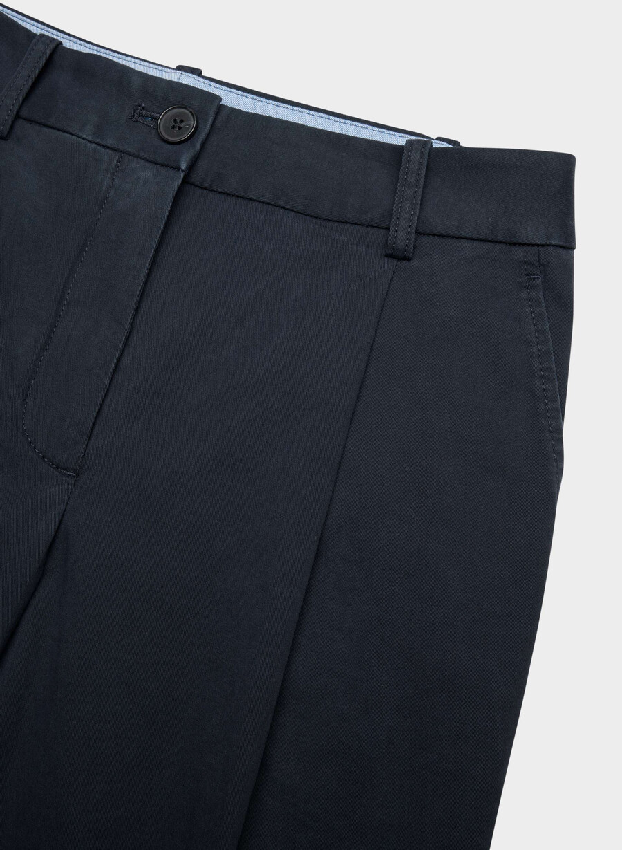 chino medium-high rise carrot pant vasket mØrk nattlav