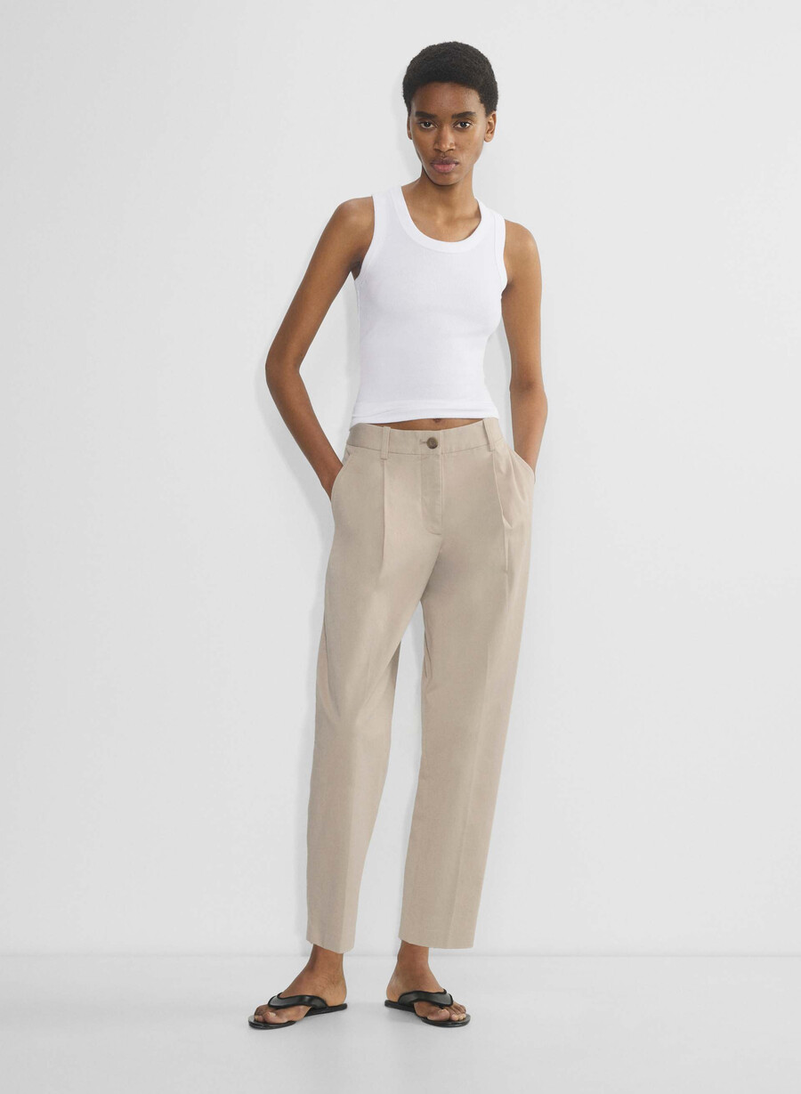 chino medium-rise carrot pant washed tundra taupe