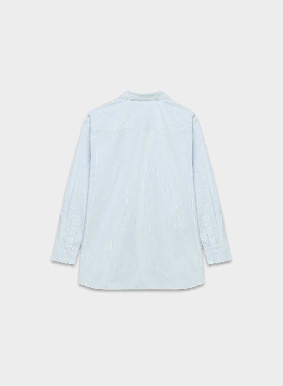 outro oversized poplin-skjorte ingd strp w crnfl b