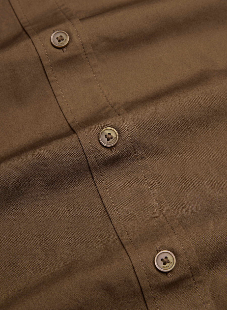 outro oversized poplin-skjorte cello brun