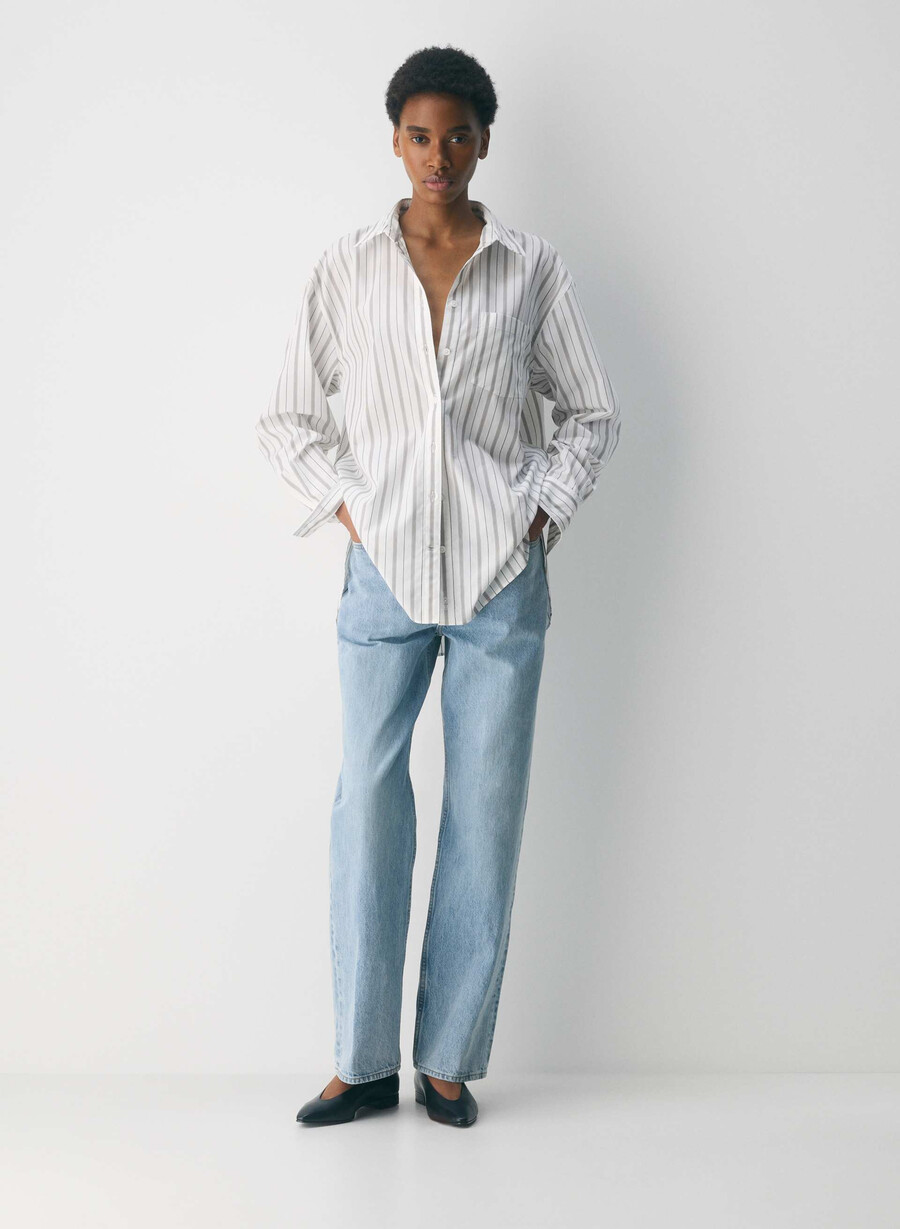 outro oversized poplin-skjorte joely strp bt wtcl