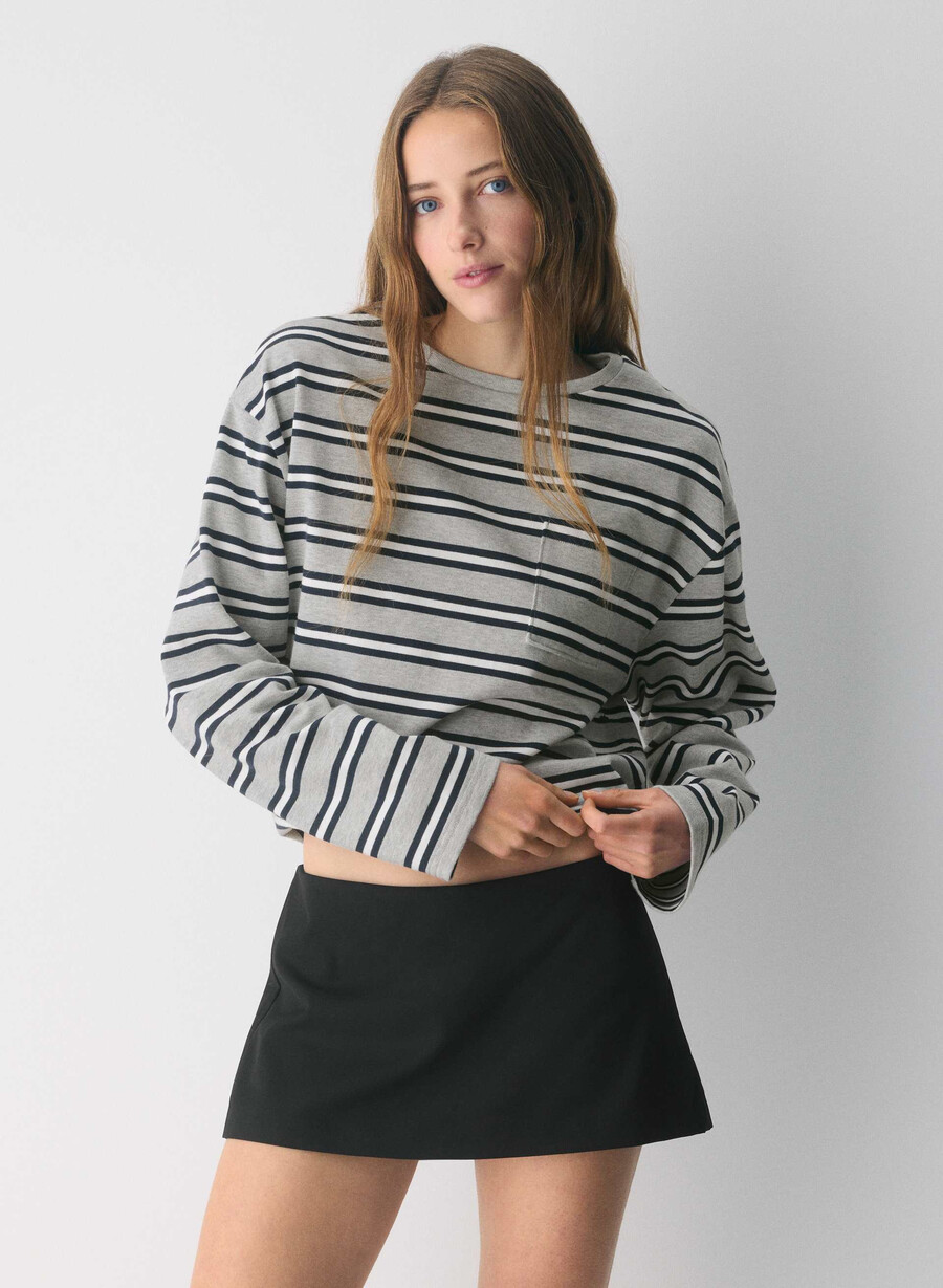 flame skort black