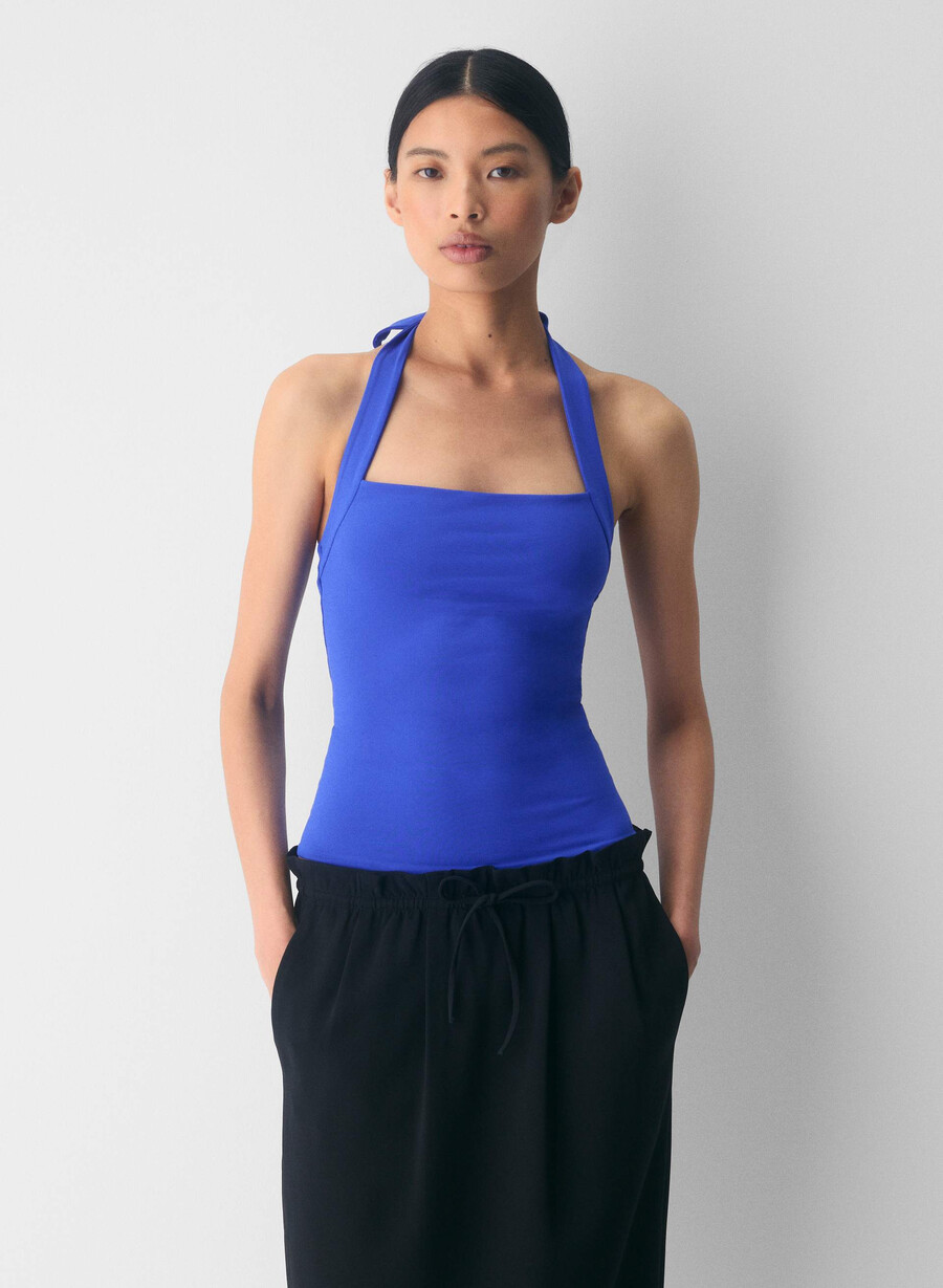 original contour optimum halter topp ablaze blÅ