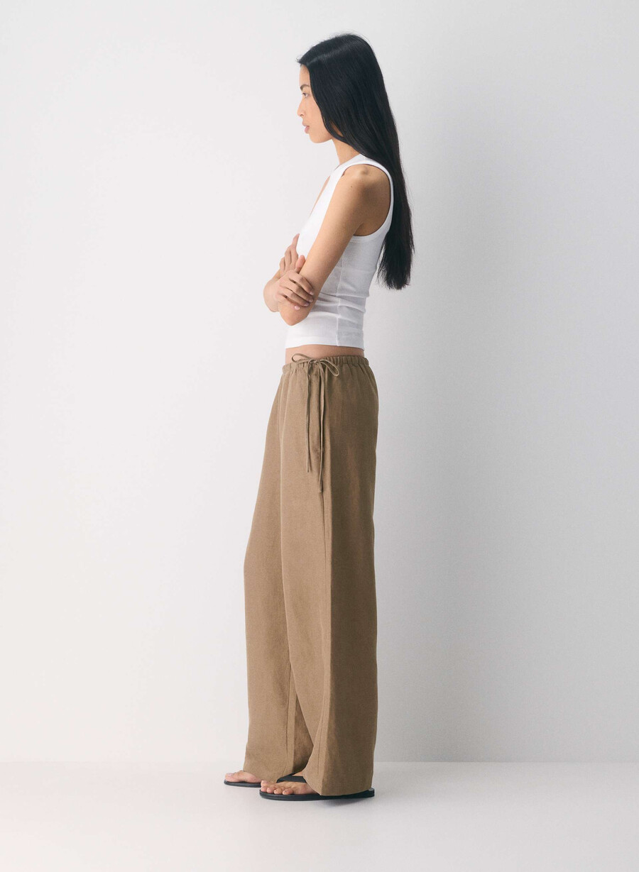 cruiselinen artisan pant folio brun