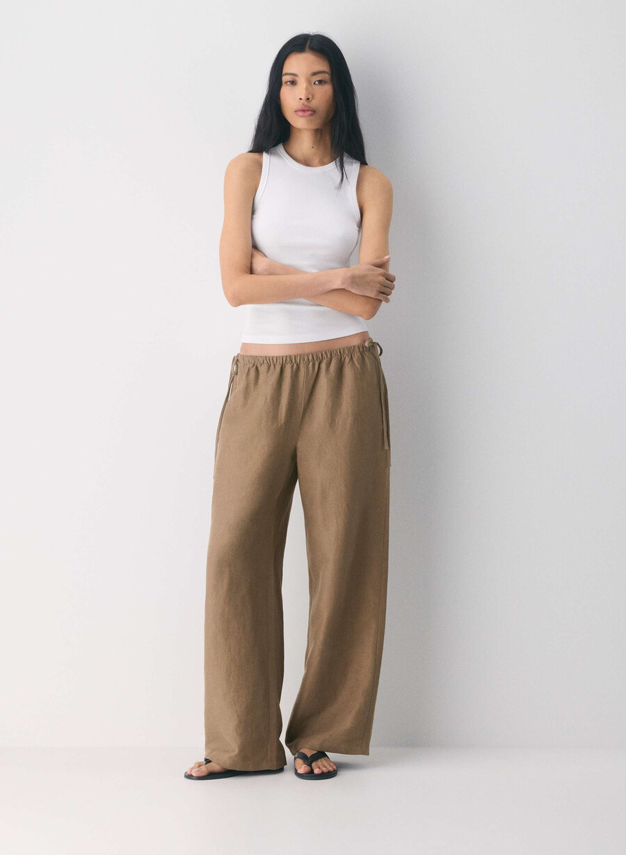 cruiselinen artisan pant folio brun