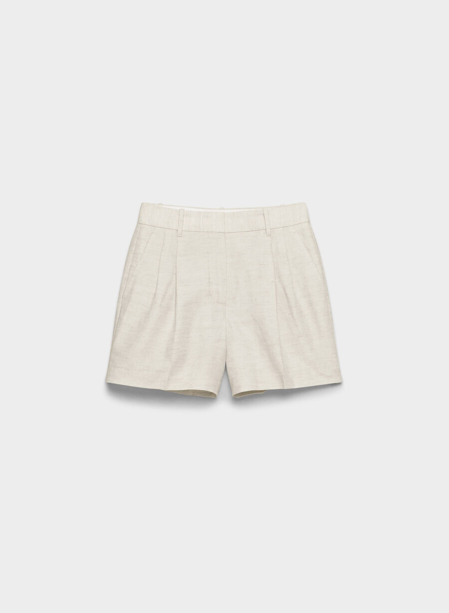 the effortless short curve-fit mid-thigh naturlig ecru