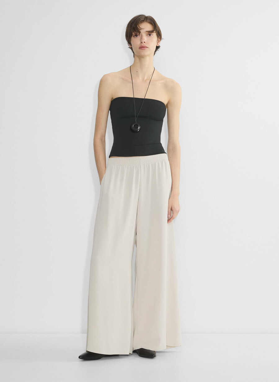parker palazzo-bukse - studio drape matte perle