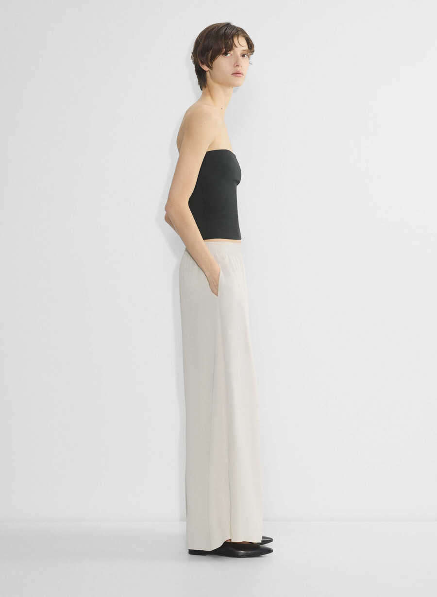 parker palazzo-bukse - studio drape matte perle