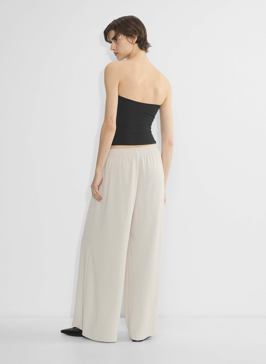 parker palazzo-bukse - studio drape matte perle