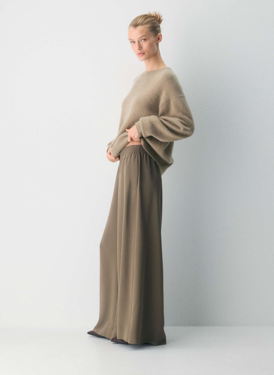 parker palazzo-bukse - studio drape cola taupe