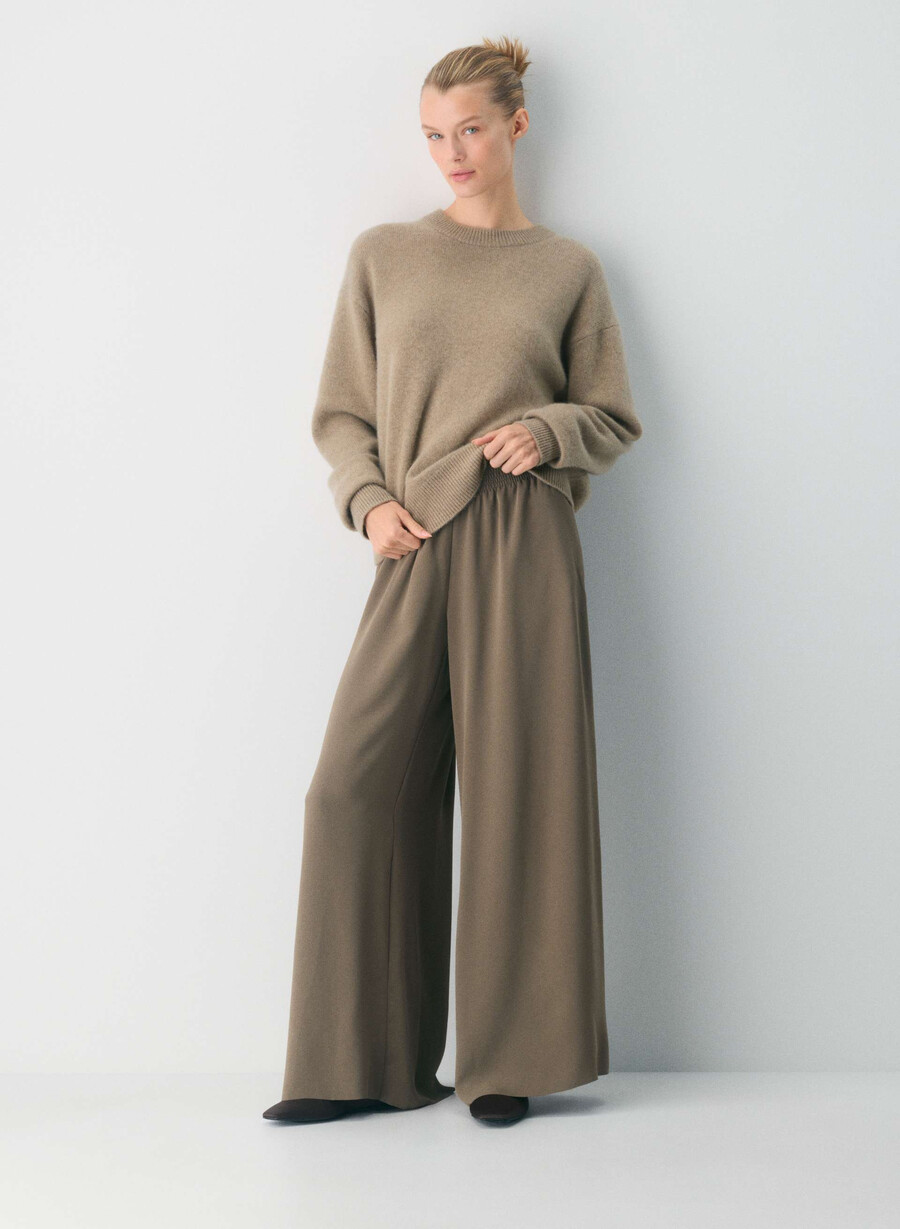 parker palazzo-bukse - studio drape cola taupe