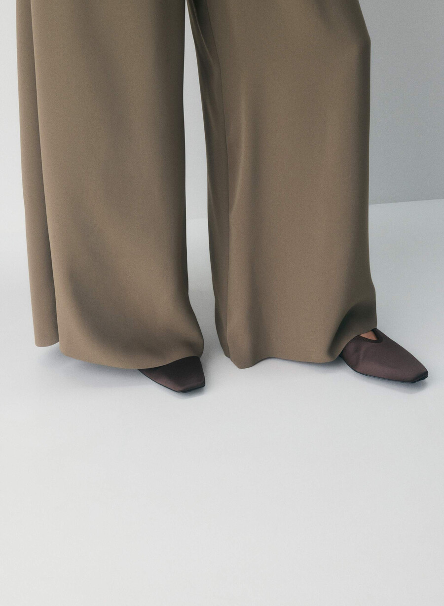 parker palazzo-bukse - studio drape cola taupe