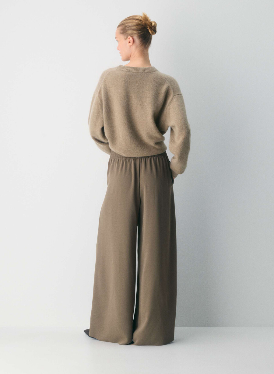parker palazzo-bukse - studio drape cola taupe