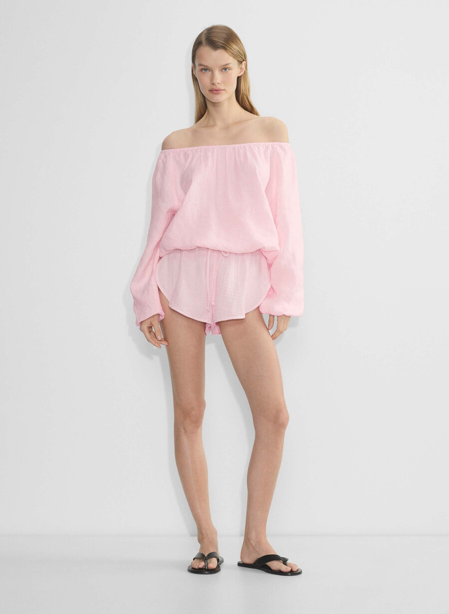 airplush cotton villa short villa rosa