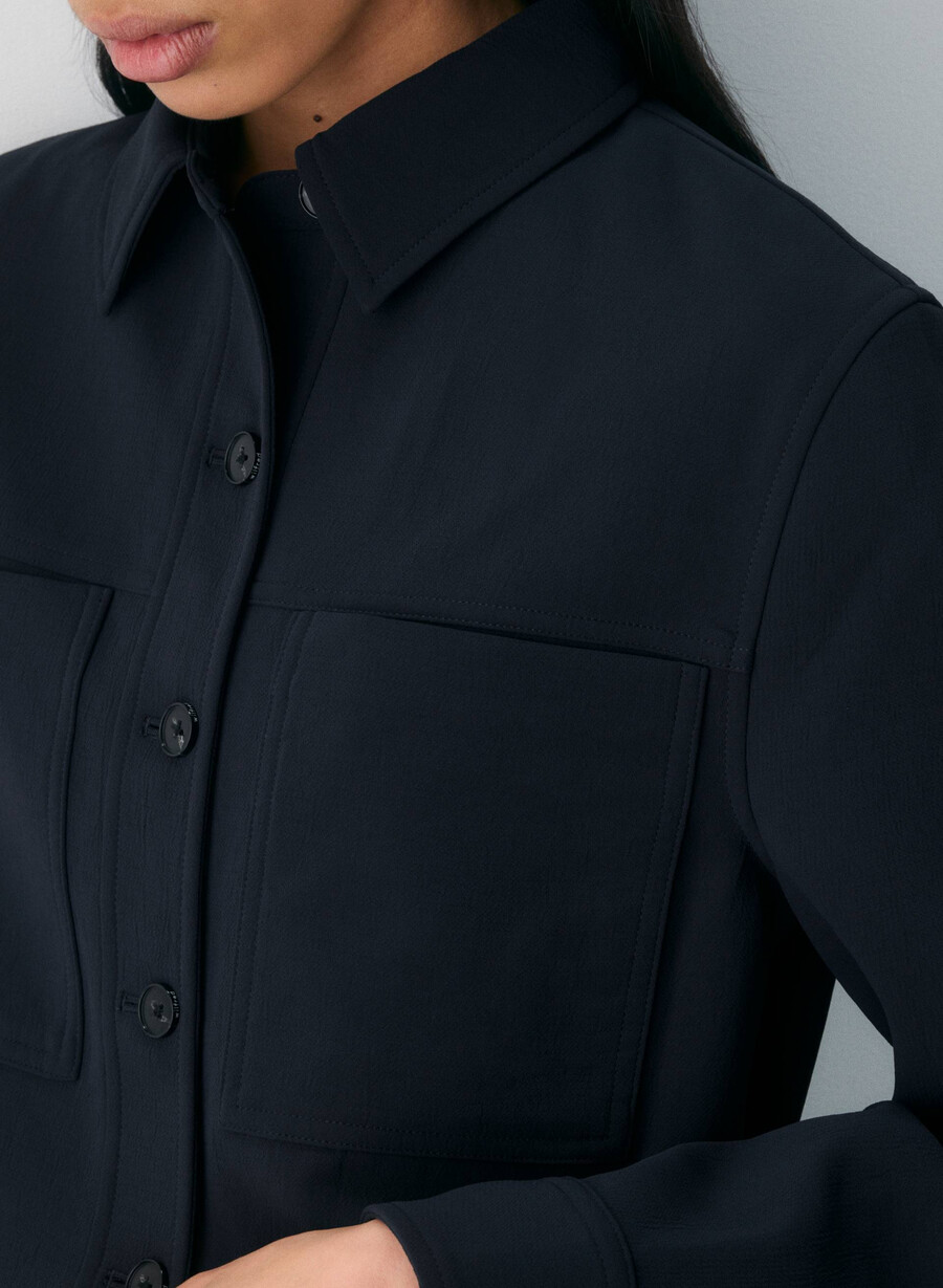 liten kort jakke - crepette dark nat navy