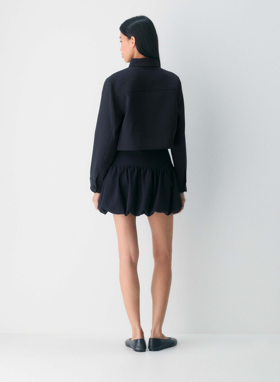 liten kort jakke - crepette dark nat navy