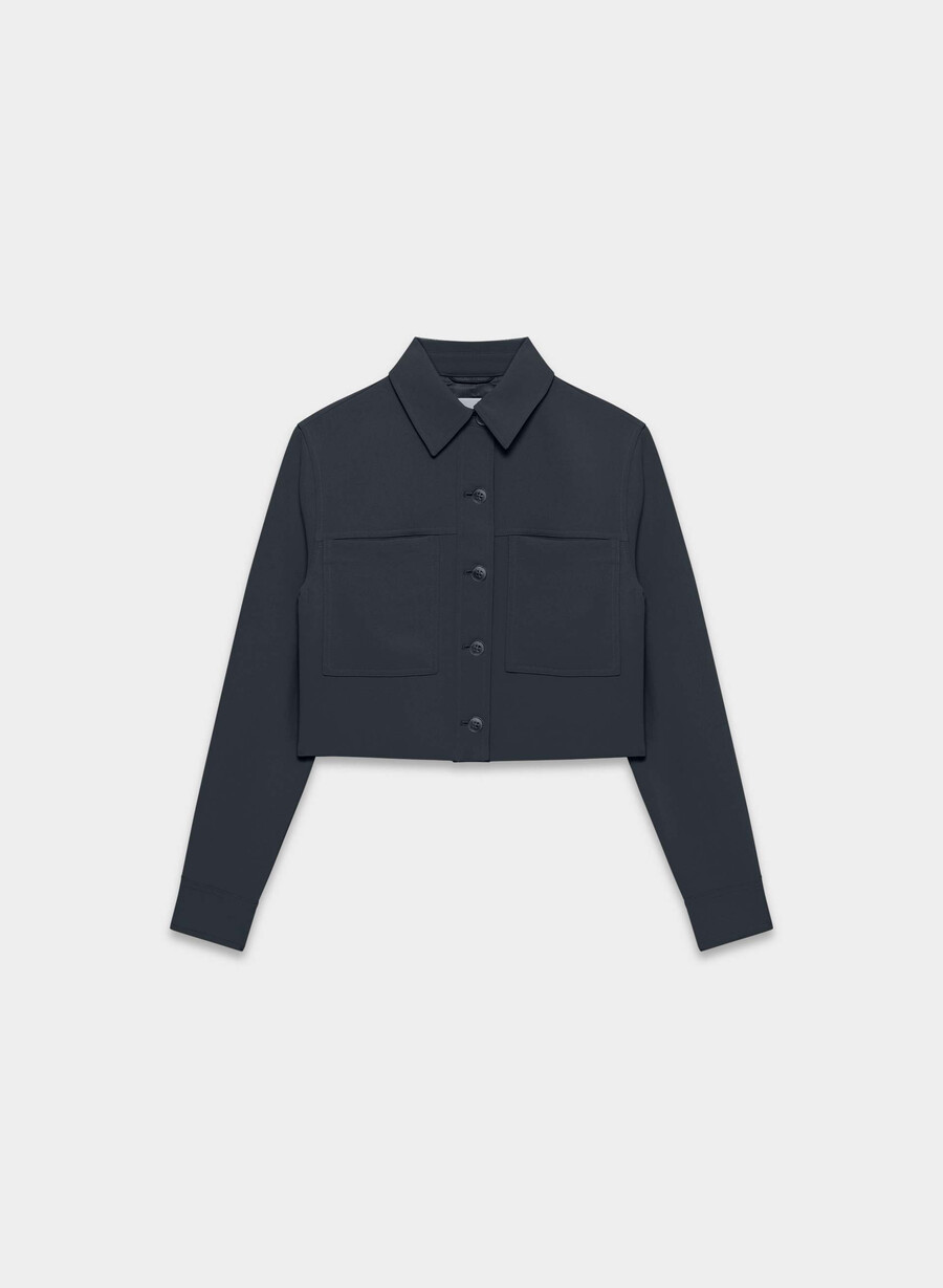 liten kort jakke - crepette dark nat navy