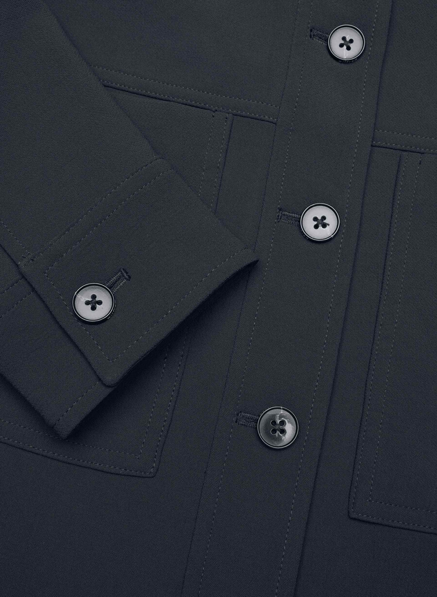 liten kort jakke - crepette dark nat navy