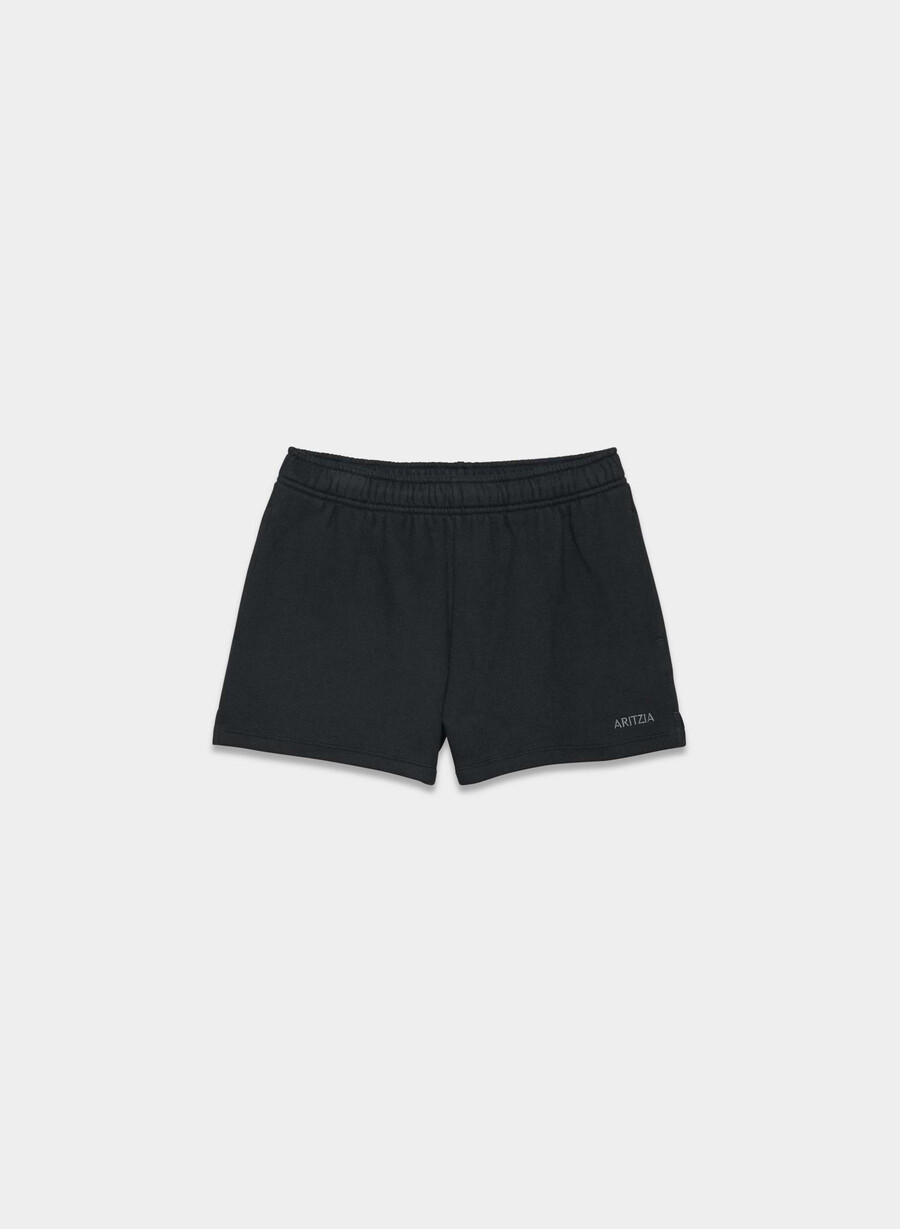 koselig svettefleece mega høyttaljet minishorts svart