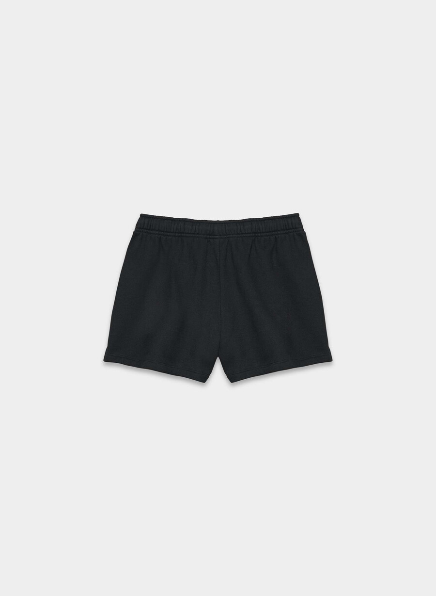koselig svettefleece mega høyttaljet minishorts svart
