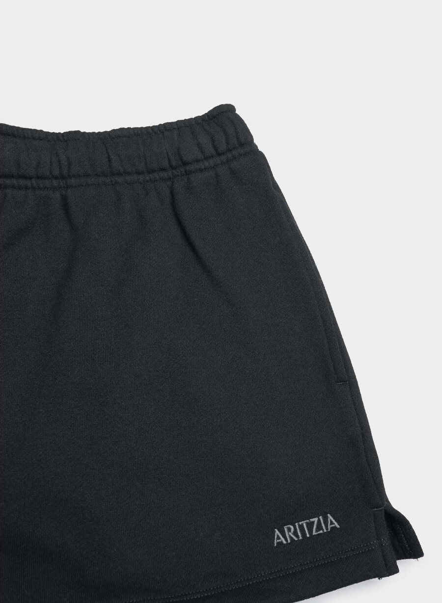koselig svettefleece mega høyttaljet minishorts svart
