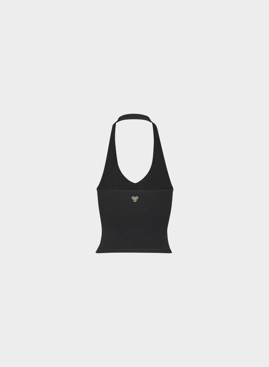butter prime halter sports tanktop svart