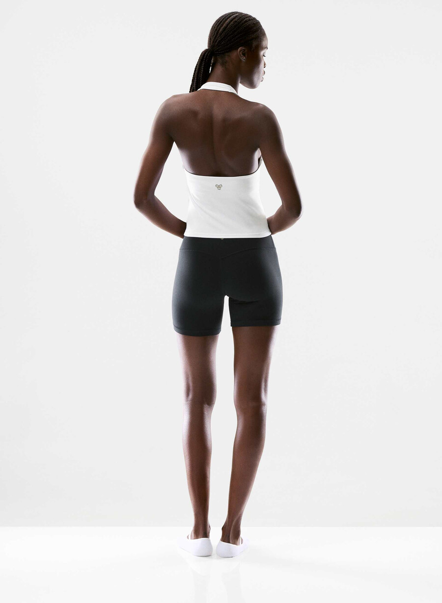 butter prime halter sports tanktop klank hvit